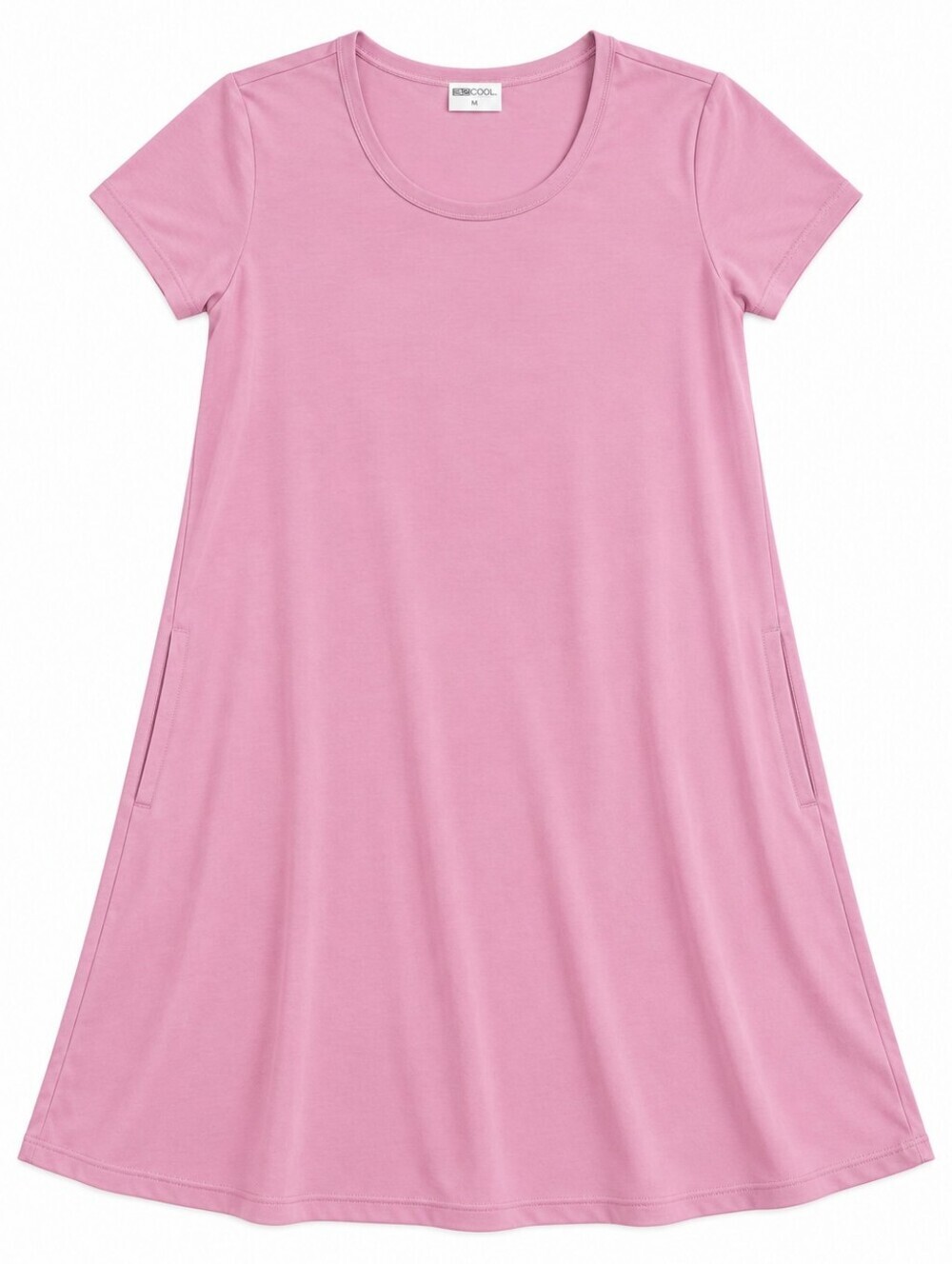NWOT 32 Degrees Soft Knit A-Line Pocket Dress UPF 50+ Pink S